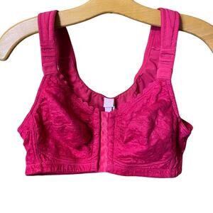 Comfort Choice Pink Floral Textured Full-Coverage Bra 38C